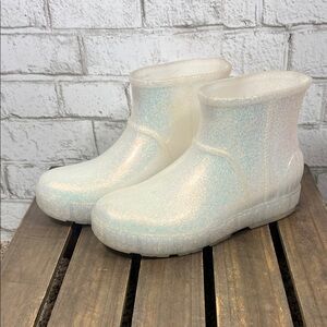 UGG Drizlita Women’s Glitter White Rubber Rain Winter Boots